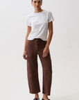 Sabrina Curved Utility Pant - Brown