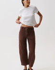 Sabrina Curved Utility Pant - Brown