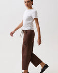 Sabrina Curved Utility Pant - Brown