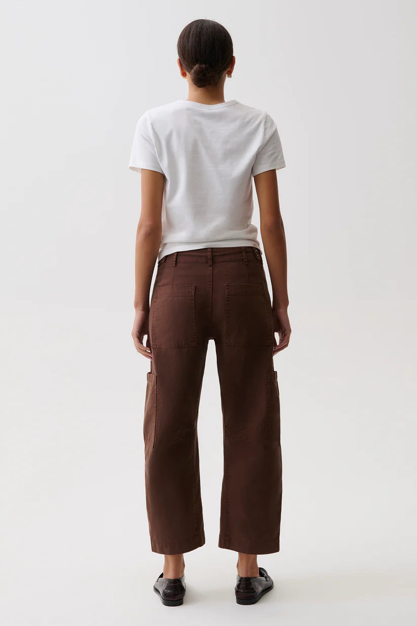 Sabrina Curved Utility Pant - Brown