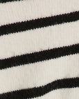 Close-up of black and white striped fabric