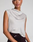 SPANX Silky Smooth Sleeveless Cowl Neck Top - Birch