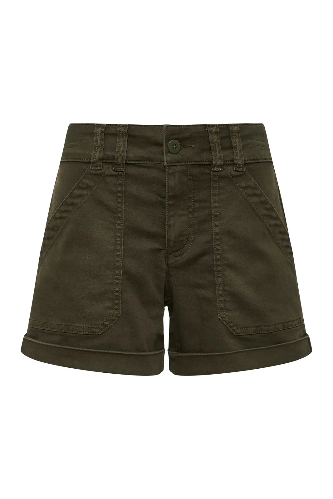 Green shorts on a white background