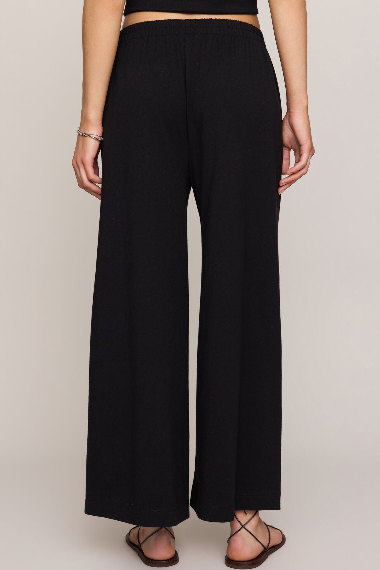 Scout Cotton Jersey Wide Ankle Pants - Black – Sweet Apricot