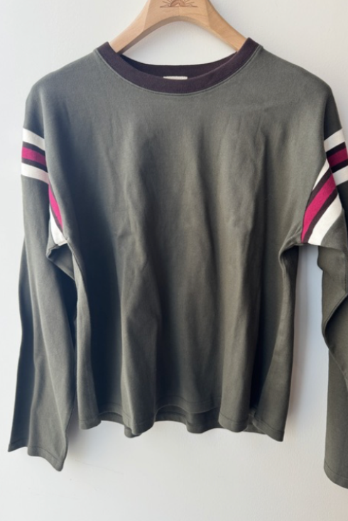 Sport Jersey Long Sleeved Throwback - Olive