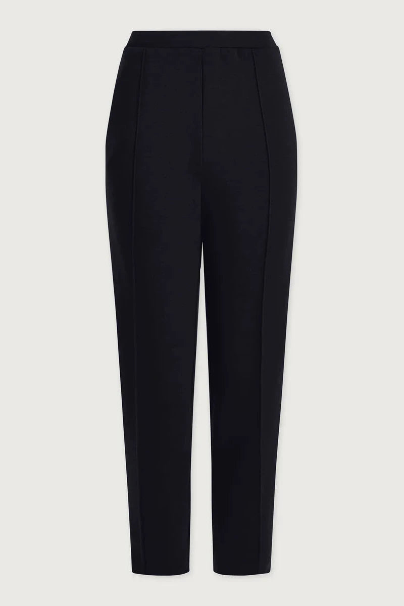 Black pants on a light gray background