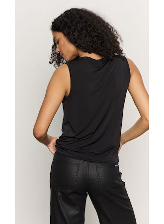 Soft Cowl Neck Shell - Black