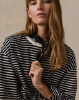 Sunwashed Long Sleeve Retro Tee - Inkwell Stripe