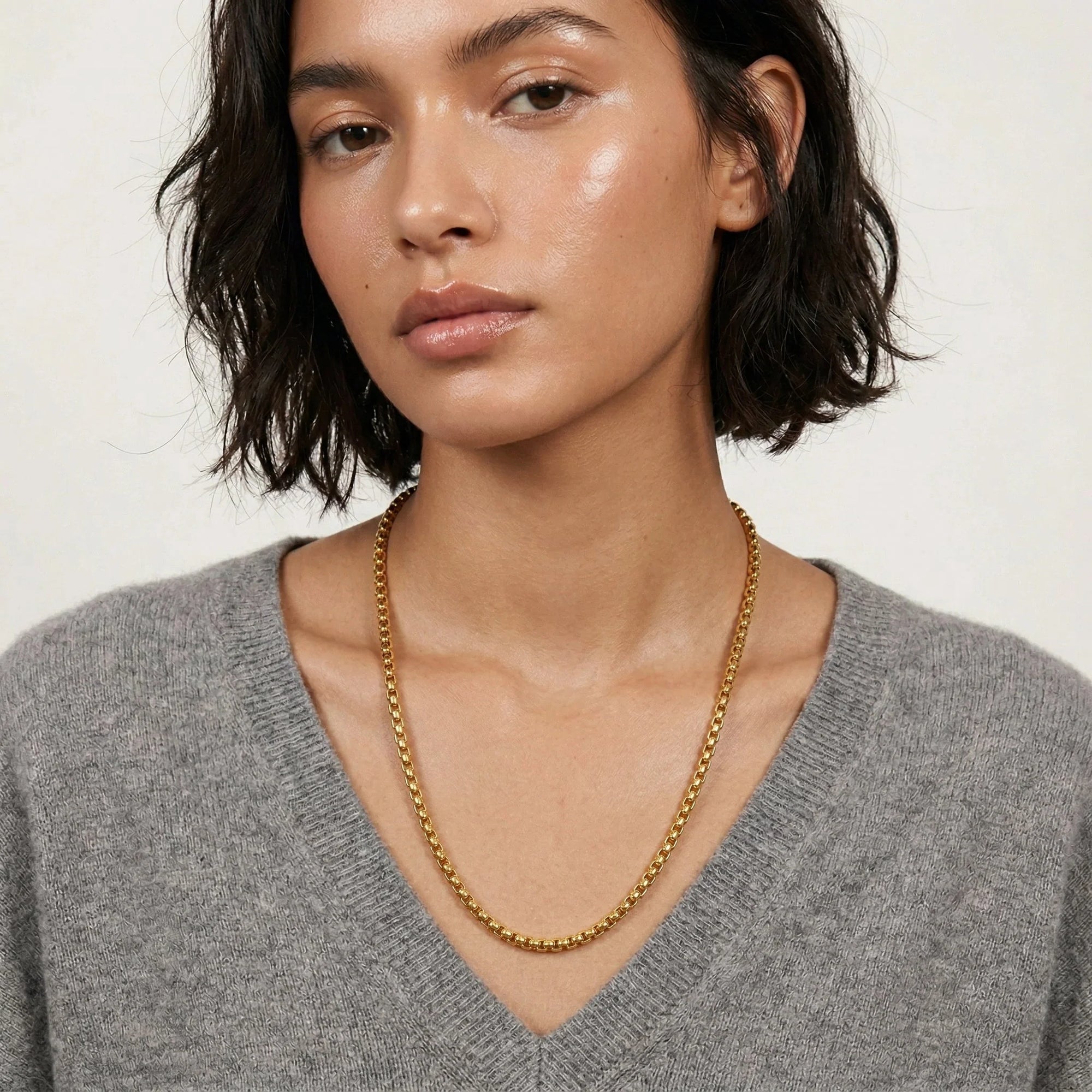 Sylvie Box Chain Necklace