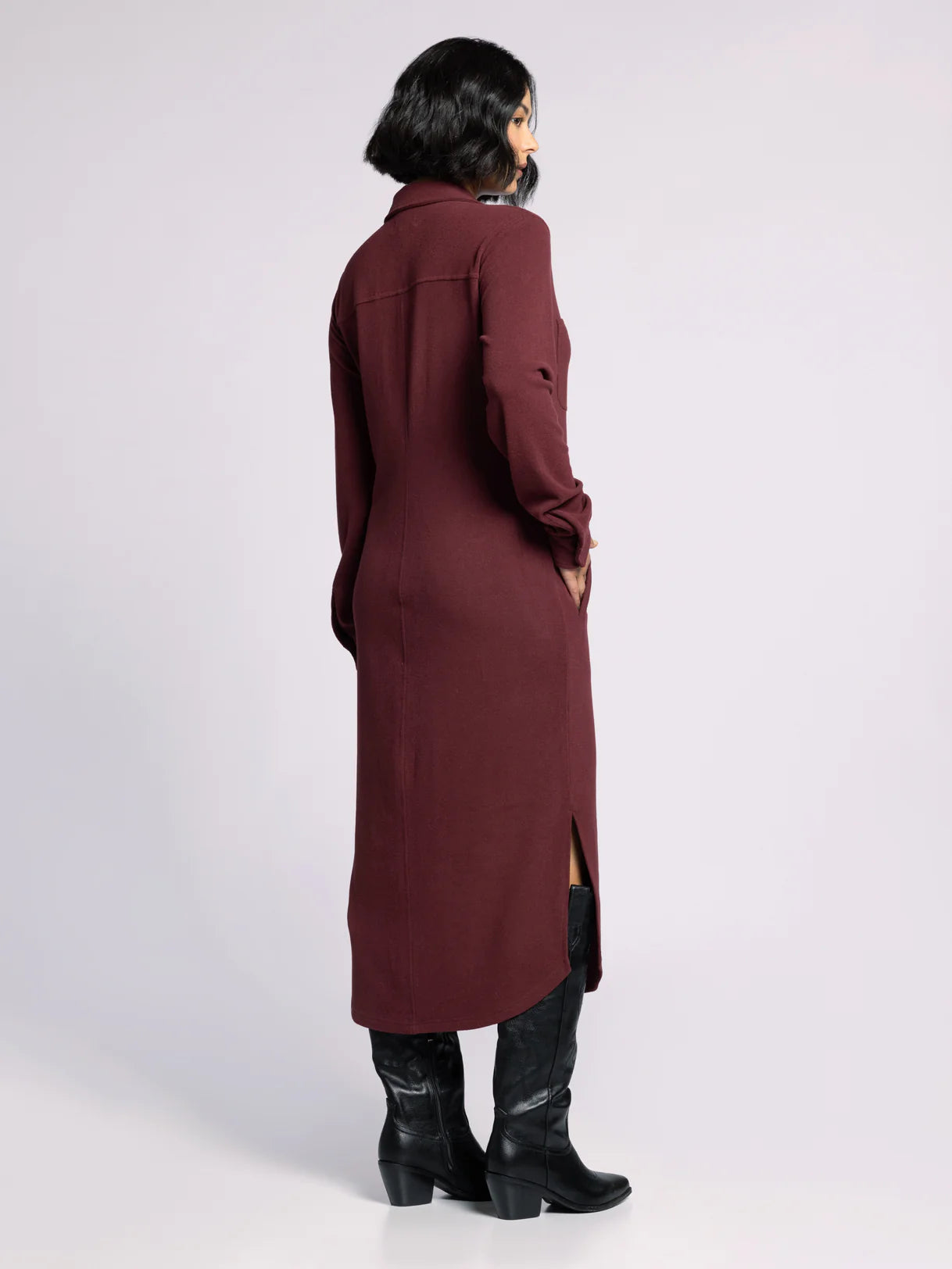 Dalia Dress by Thread &amp; Supply - Deep Cabernet
