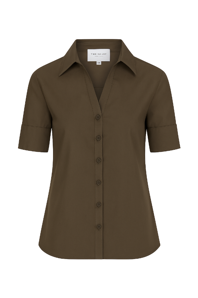 The Short Sleeve Shirt - Brown
