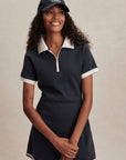 Valentina Court Dress in Navy
