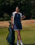 Valentina Court Dress in Navy