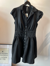 Load image into Gallery viewer, Chester Denim Mini Dress - Black