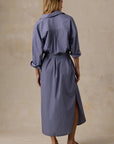 Coastal Poplin Rio Dress - Sailor Ink Stripe