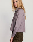 Boxy Boyfriend Shirt - Brown Stripe