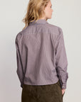 Boxy Boyfriend Shirt - Brown Stripe