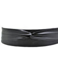 Black belt with a knot design on a white background