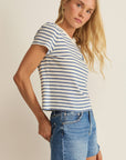 Junie Striped Tee - Navy