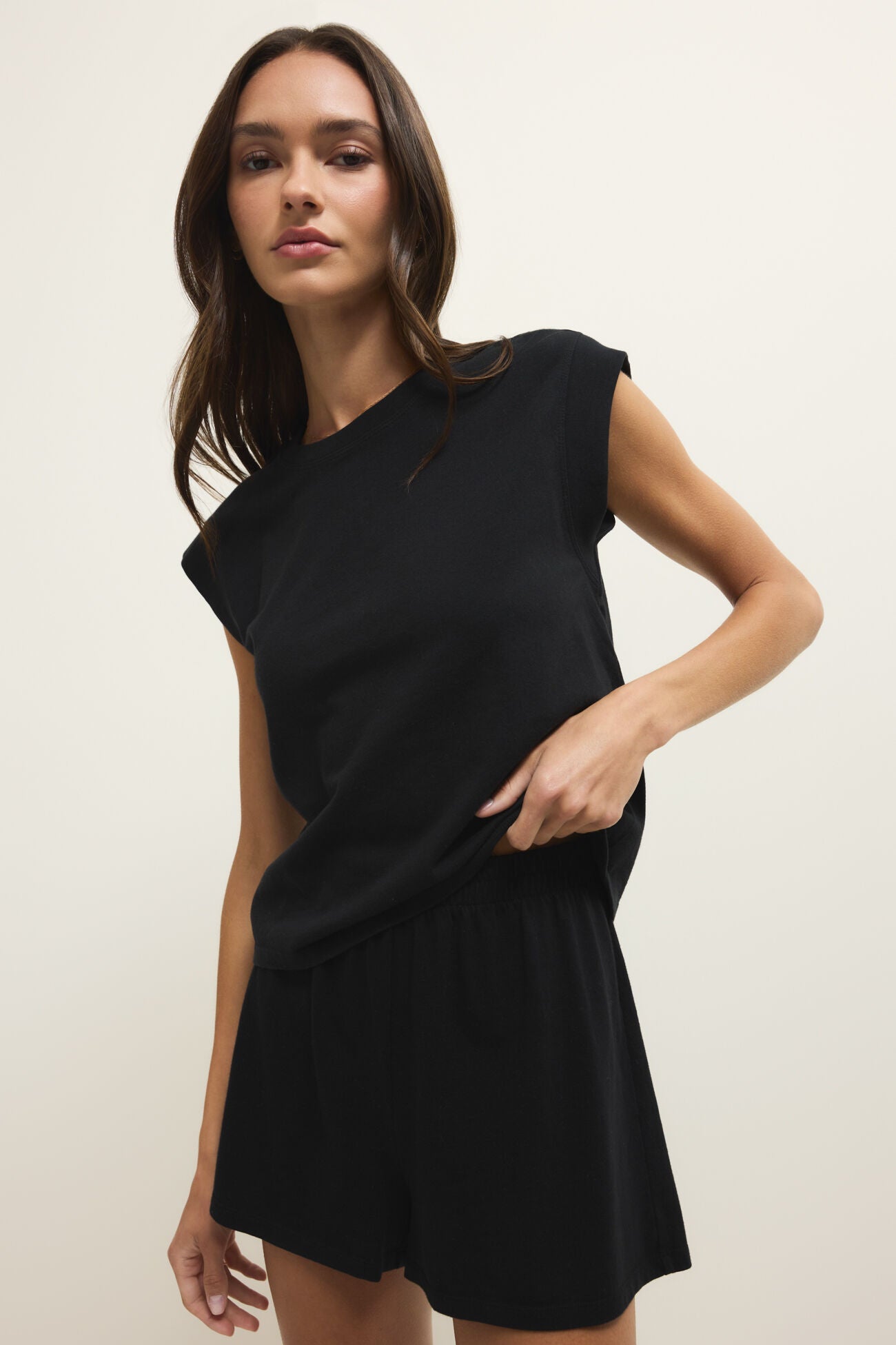 Camino Jersey Top - Black