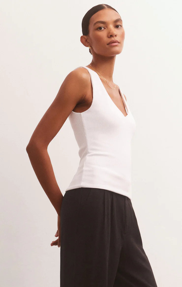 Avala V-Neck Rib Top