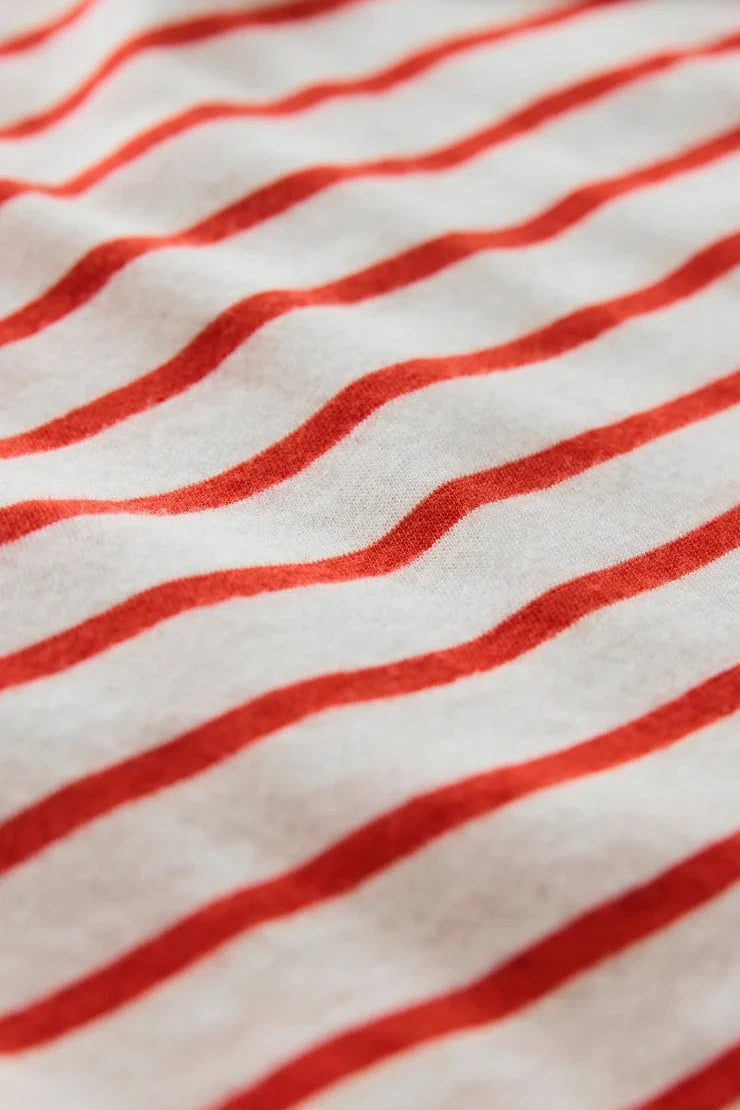 Junie Striped Tee - Lychee