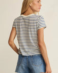 Junie Striped Tee - Navy
