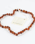 Polished Cognac Baltic Amber Necklace - 18"