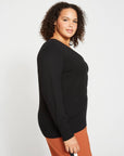 Statement Wrap Sweater - Black