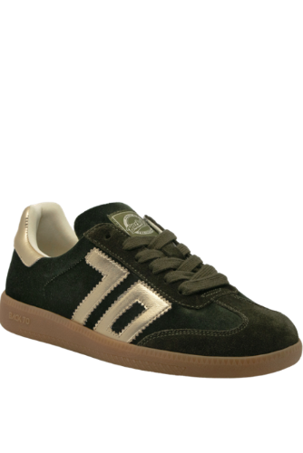 Cloud W26 Sneaker Velvet Olive Gold by Back 70