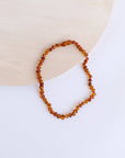 Polished Cognac Baltic Amber Necklace - 18"