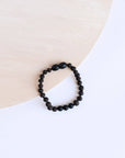 Raw Black Baltic Amber + Shungite Bracelet - 8"