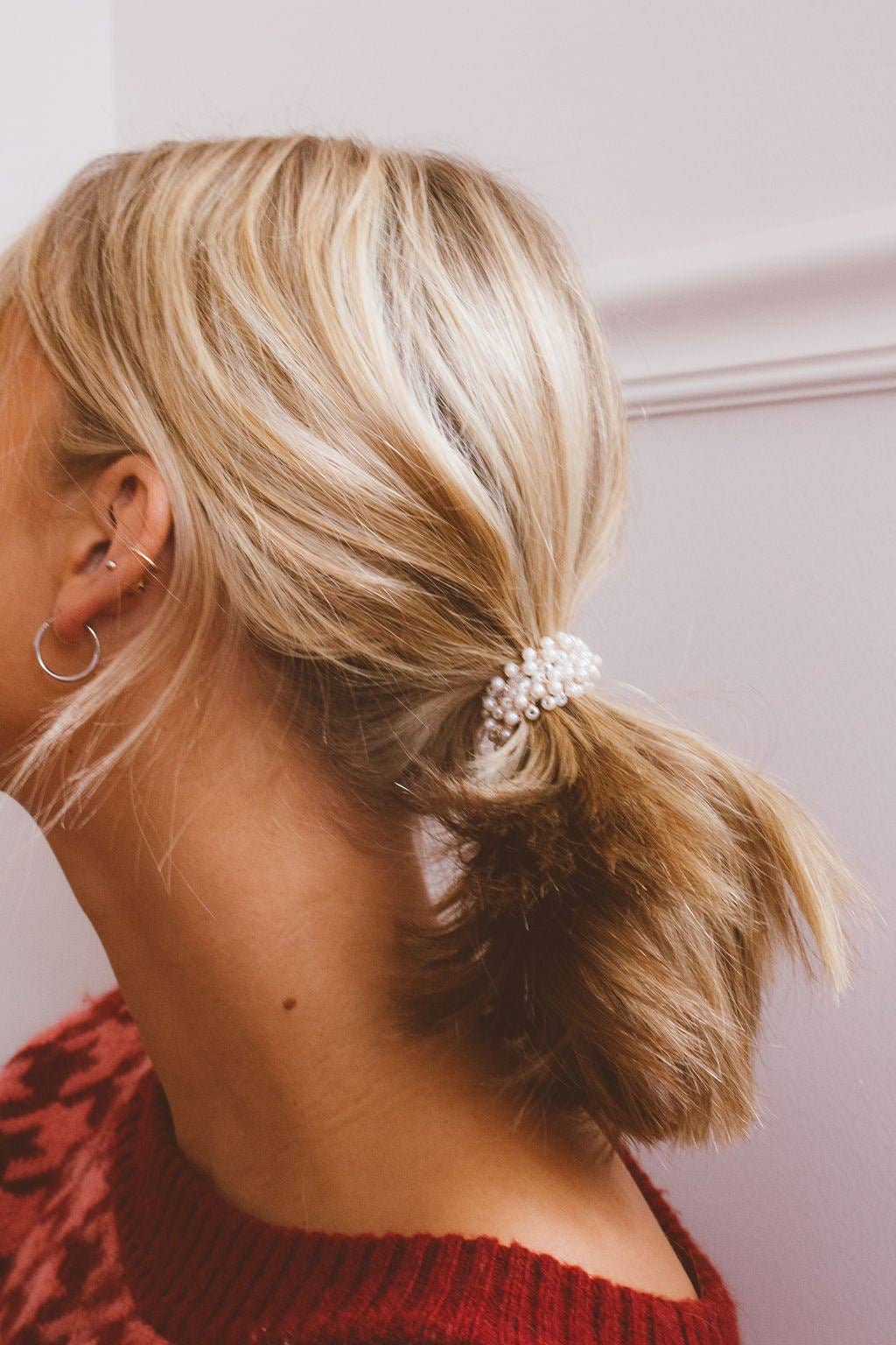 Tiny Pearl Ponytail Holder