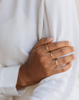 Hammered Stacking Ring by ABLE - gold-filled