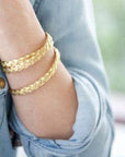 Gold Braided Wrap Bracelet: Gold