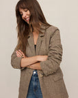 Evan Check Blazer - Dark Chocolate