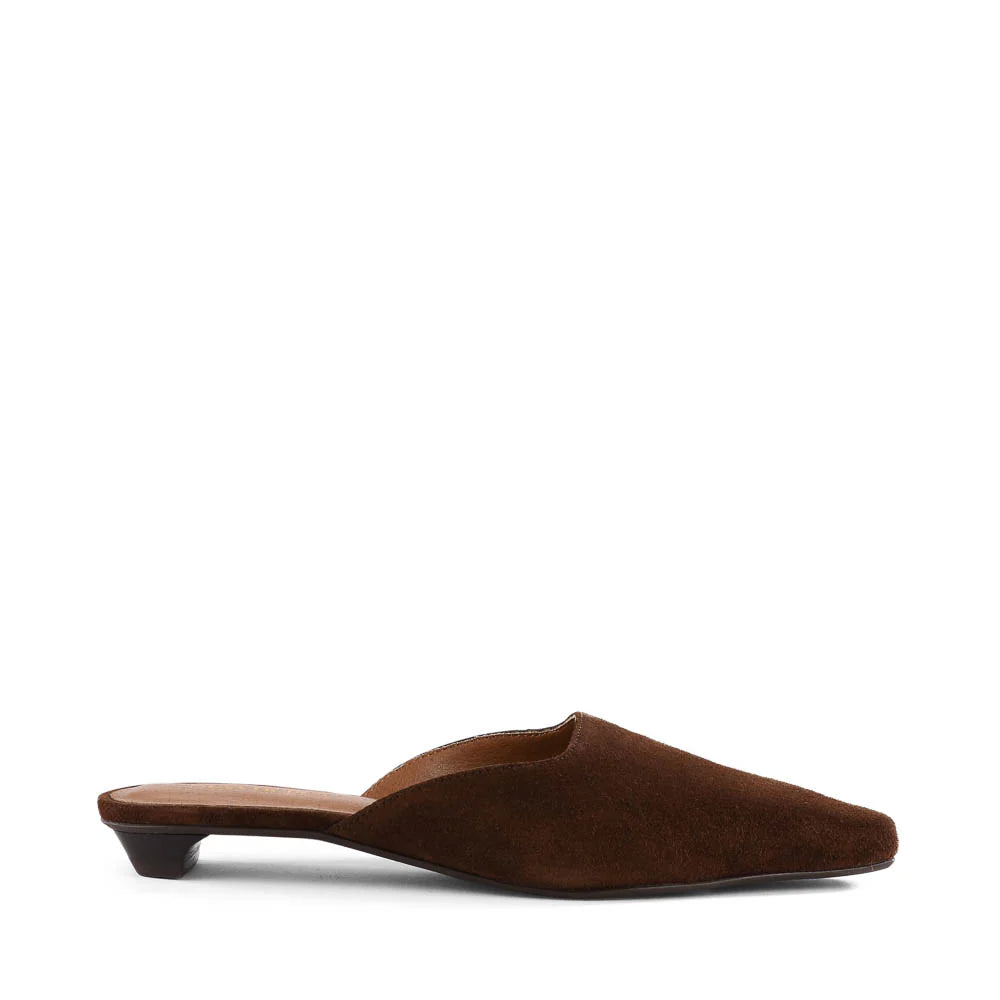 Mocktail Mule - Dark Brown Suede