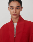 Mumford Half Zip Fleece - Washed Red