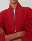Mumford Half Zip Fleece - Washed Red