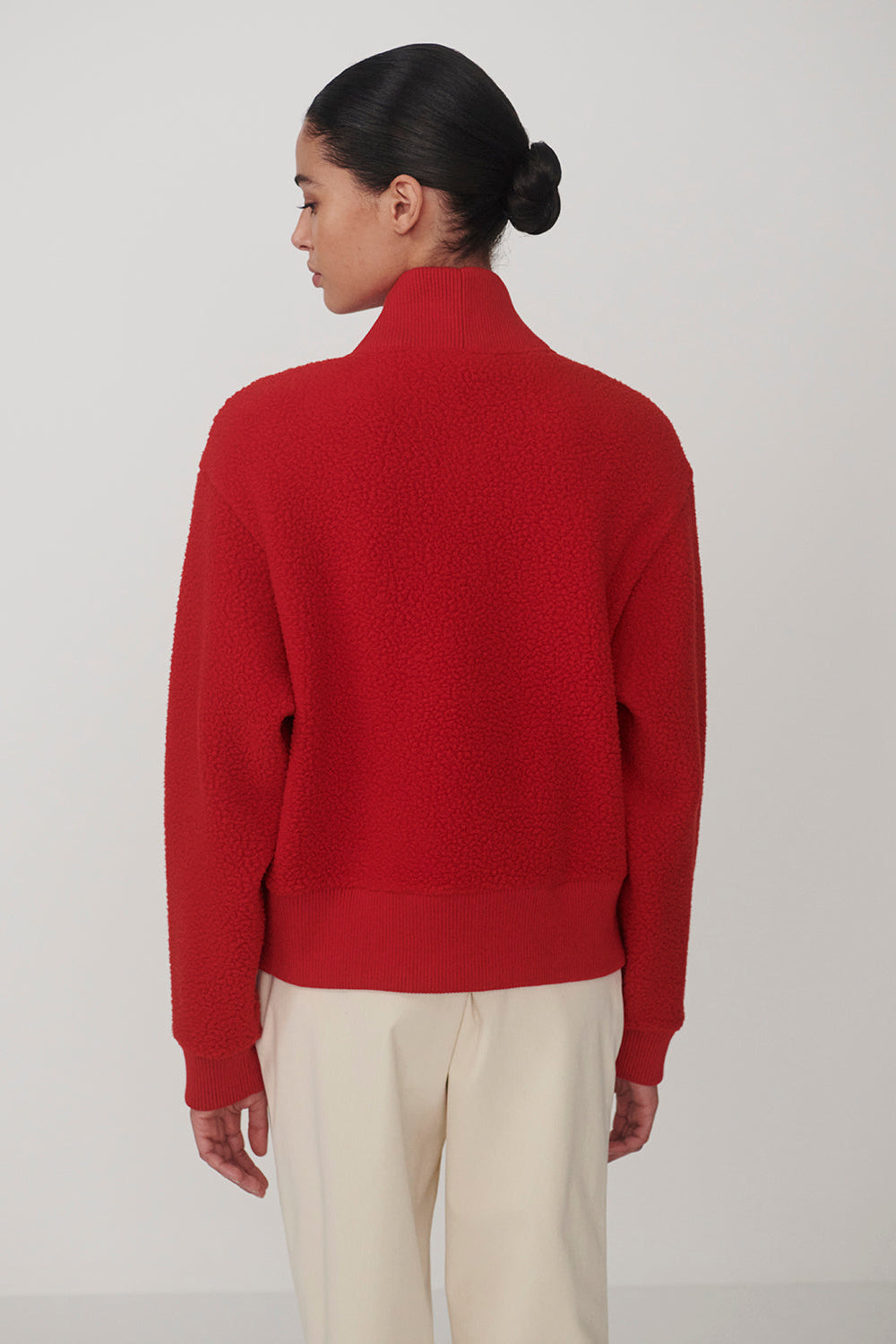 Mumford Half Zip Fleece - Washed Red