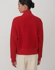 Mumford Half Zip Fleece - Washed Red
