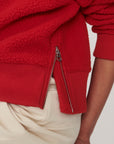 Mumford Half Zip Fleece - Washed Red