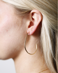 Pear Hoop Earrings - Gold-filled