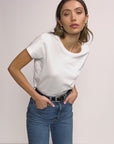 Goldie Boxy Tee - White