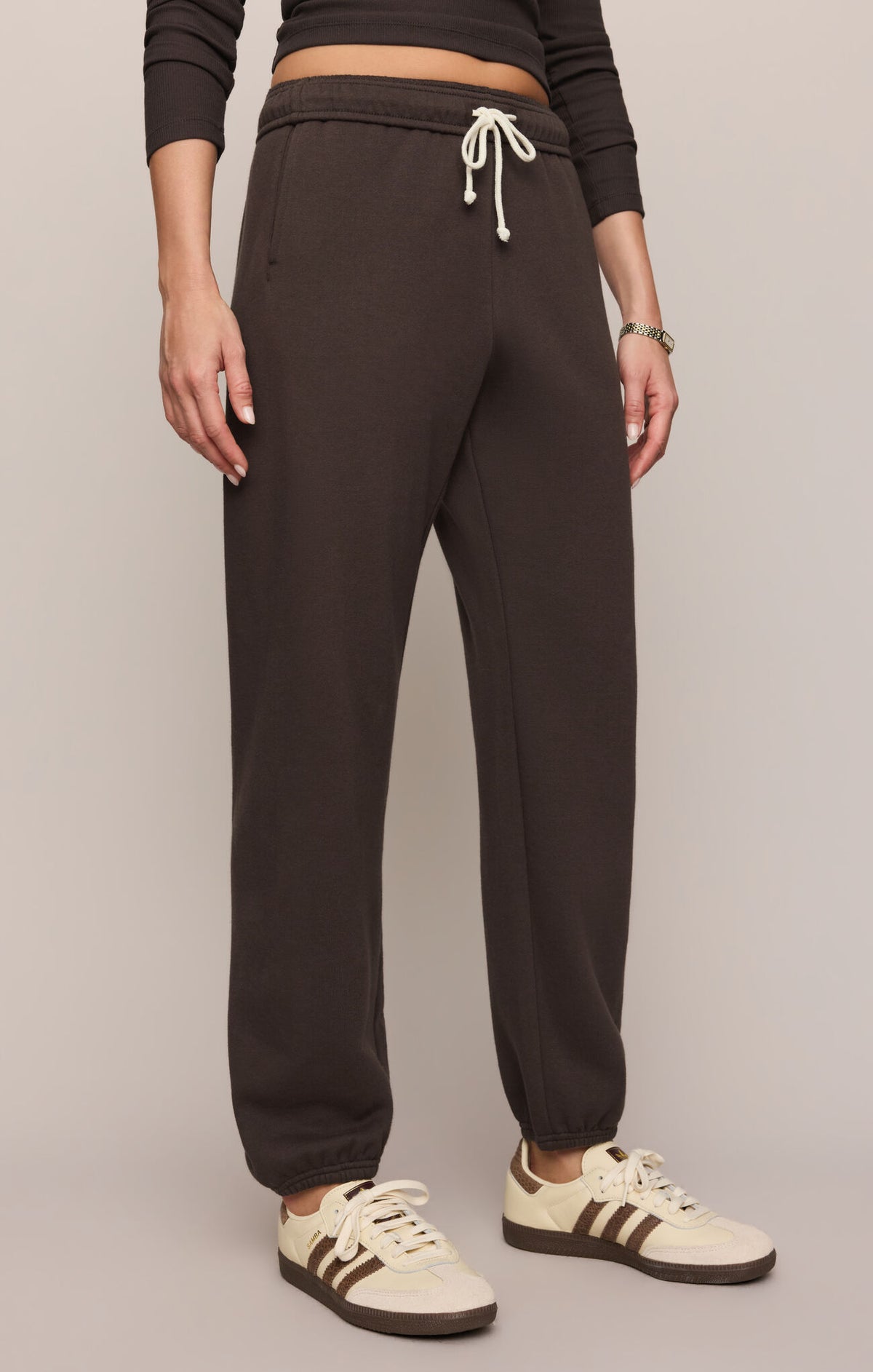 Uptown Classic Fleece Jogger by Z Supply in Cocoa Bean