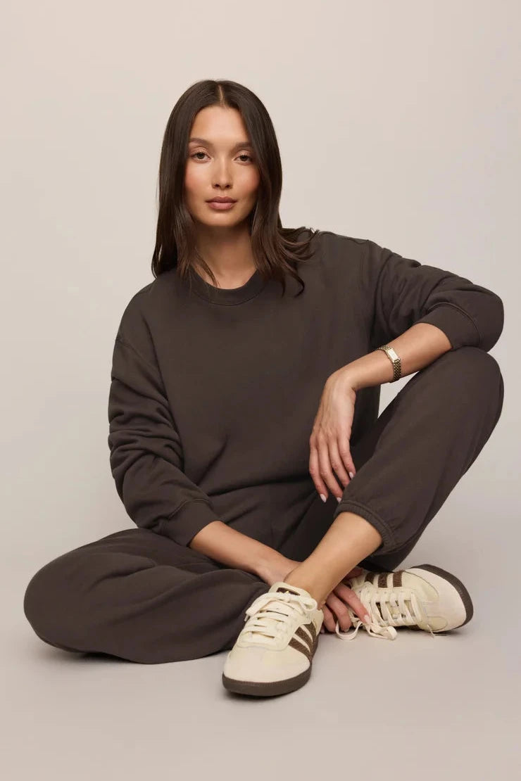 Uptown Classic Fleece Jogger by Z Supply in Cocoa Bean