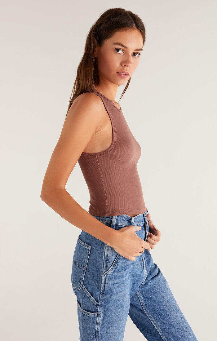 Hannah Cropped Rib Tank