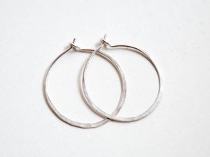 Regular 1.5" Silver Hoop Earrings